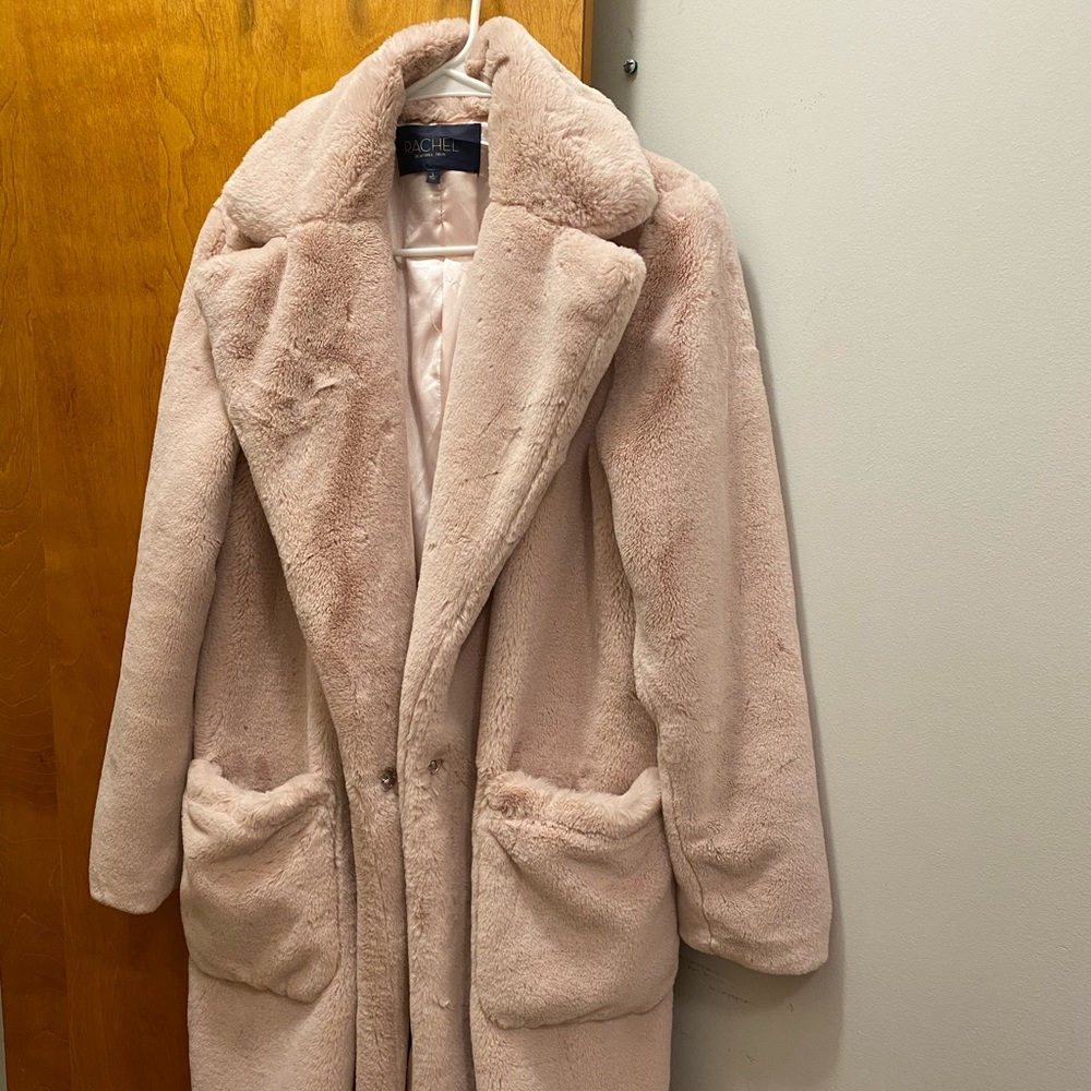 RACHEL by Rachel Roy blush pink fluffy coat